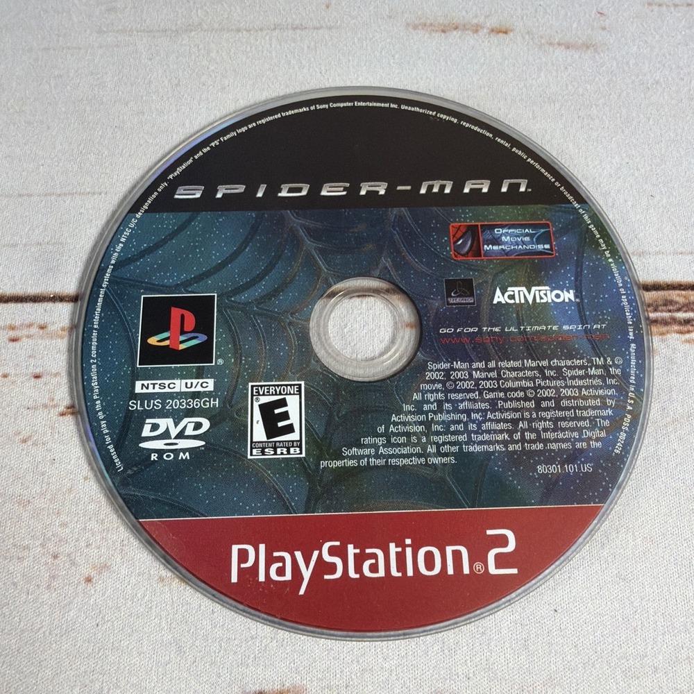 Spider-Man PS2 Disc Only Greatest Hits Resurfaced Tested Used Game